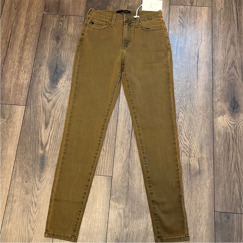 KanCan skinny jeans brown mustard color